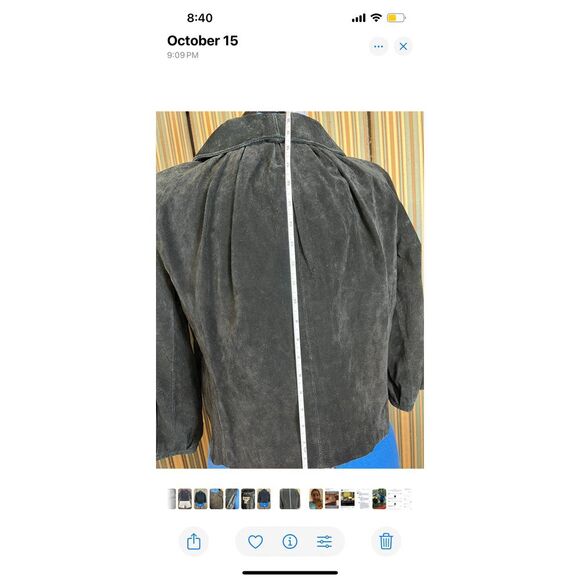 Vintage Style Black Velvet Cropped Jacket with Peter Pan Collar Evening Wear AMI - Picture 6 of 6